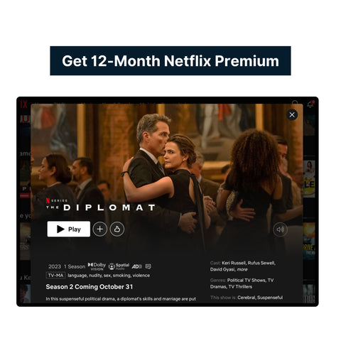 Netflix Premium Code (12-Month/$35, Guaranteed)