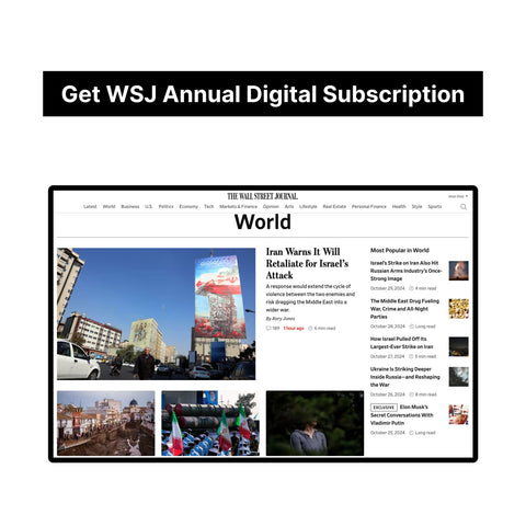 The Wall Street Journal Digital Subscription Code(One Year/$59, Guaranteed)