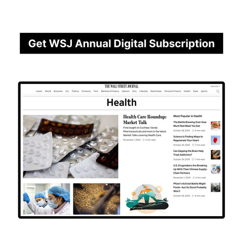 The Wall Street Journal Digital Subscription Code(One Year/$59, Guaranteed)