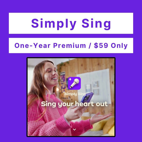 Simply Sing Premium Code (One-Year/$59, Guaranteed)