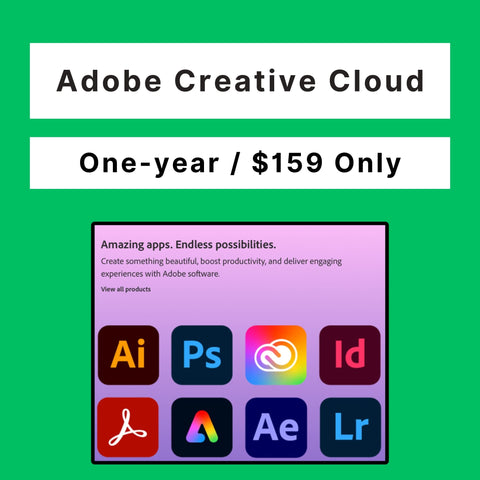 Adobe Creative Cloud Premium Code (One-Year/$159, Guaranteed)