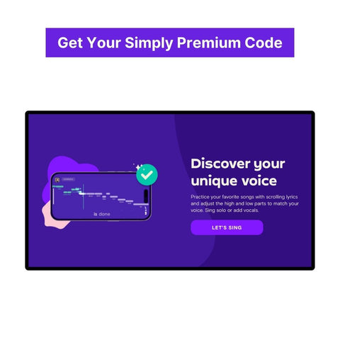 Simply Sing Premium Code (One-Year/$59, Guaranteed)