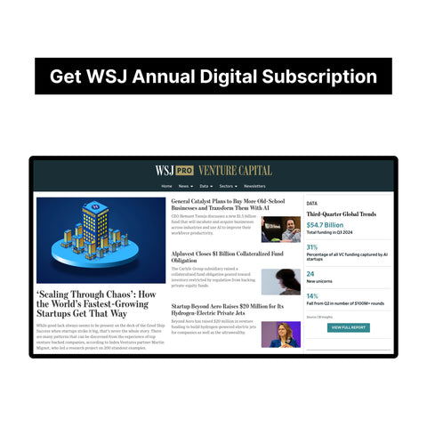 The Wall Street Journal Digital Subscription Code(One Year/$59, Guaranteed)