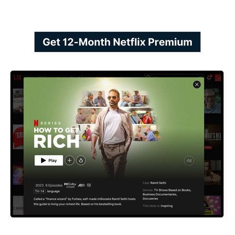 Netflix Premium Code (12-Month/$35, Guaranteed)